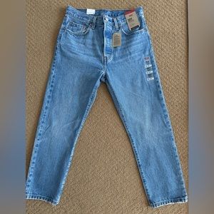 Levis Women Rare Vintage 501 Blue Jeans Cropped